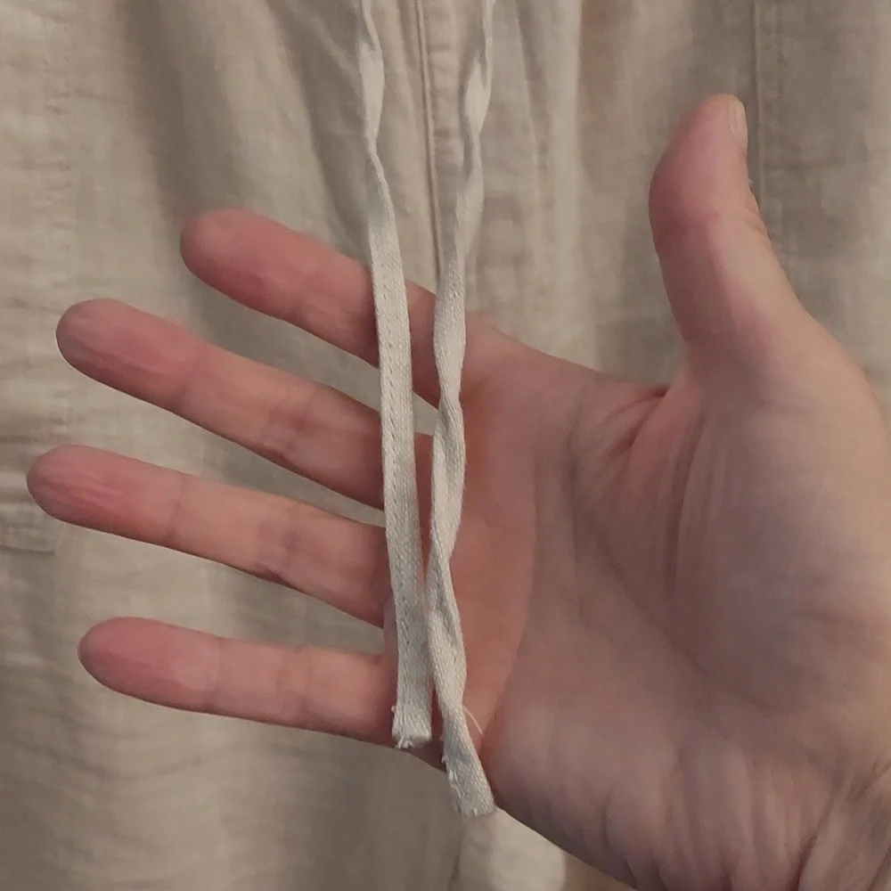 LANDS END Womens High Rise Pullon 10in Cream Color sz 18 Bermuda Shorts - Picture 4 of 12